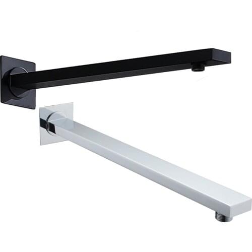 40cm square shower arm extension arm wall hanging shower head shower rod shower head arm chrome fixed tube wall mount bracket