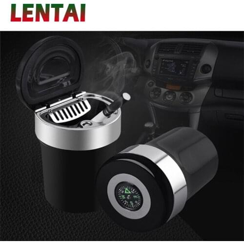 LENTAI 1PC Black Car LED ashtray Auto compass LED Lamp For BMW E39 E90 E60 F30 F20 F10 X5 E53 Mini Cooper Jetta Mercedes Benz