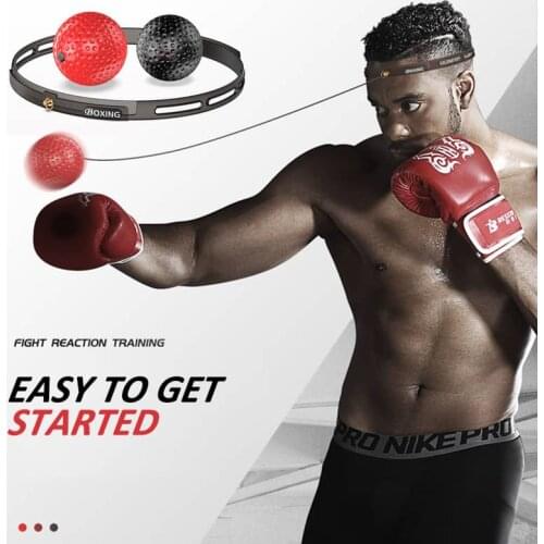 Boxing Reflex Ball MMA Sanda Boxer Raising Reaction Force Hand Eye Training Set Stress Gym Boxing Muay Thai Exercise Ball