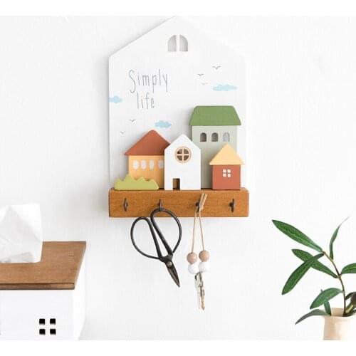 Wall hook clothes bag key holder wall hanging Nordic creative entrance wall door entrance storage decorative ornaments