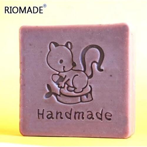 Cartoon Pine Handmade Soap Stamp Transparent Natural Animal Series Plexiglass Soap Seal With Handle Acrylic Chapter Custom