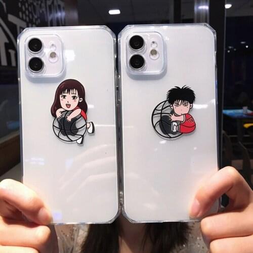 Transparent Cute Cartoon Character Case For iPhone 12 11 Pro Max 12Mini Xs Max X XS XR 7 8 Plus SE 2020 Soft Silicone Back Cover