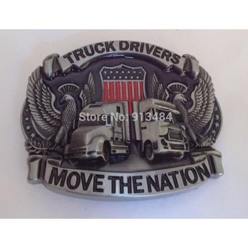 Truck Drivers Move The Nation Belt Buckle for 4cm Belts Novelty Accesorios Gifts