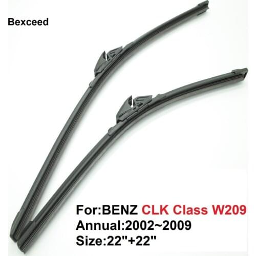 Flat Wiper Blade for BENZ CLK Class W209 22"+22" High Quality Bexceed of Car Windshield Windscreen 2002 2003 2004 2005 2009