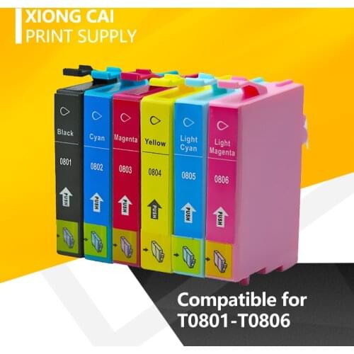 Compatible ink cartridge for T0801 0802 0803 0804 for Epson P50 T59 R265 270 285 290 360 730WD 800FW 810W 820FWD 830FWD TX659