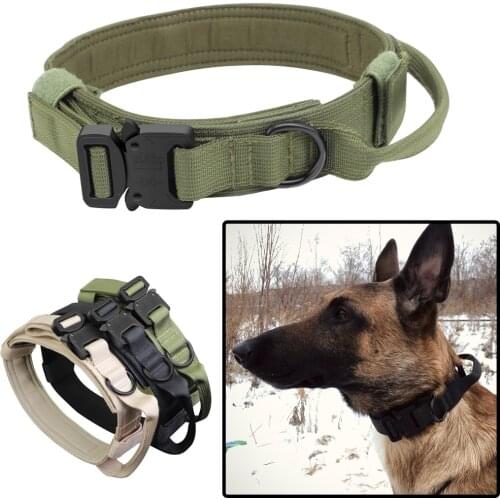 Pet Dog Tactical Collar and Leash Set Adjustable Outdoor Military Training Tools Supplies Quick Release Medium Large Dogs