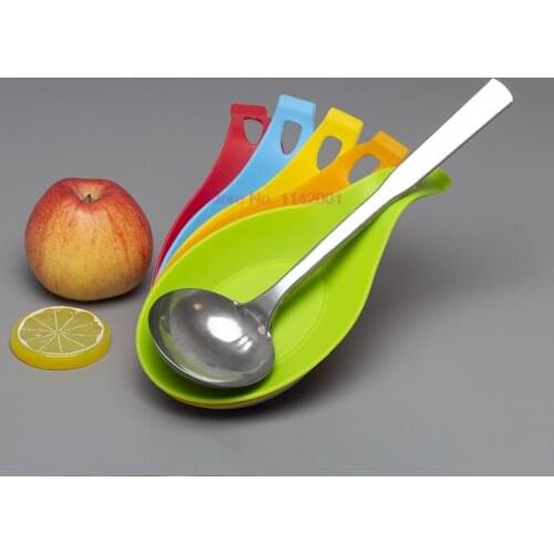 100Pcs/Lot Heat Resistant Silicone Put Spoon Mat Insulation Mat Placemat Kitchen Accessories Food Grade Silicone Spoon Mat