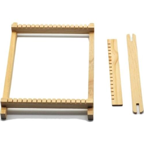 T3EC Wood Knitting Weaving Loom Tapestry Handloom Machine DIY Handmade Tool Beginners