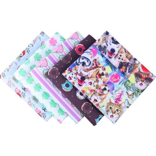 50*140CM Cartoons pattern Polyester cotton Fabric Patchwor Printed for Tissue Kids Home Textile for Sewing Doll Dress Curtain