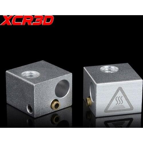XCR 3D Printer Parts E3D V5 Heater Block V5 Aluminum Heating Block Silicone Sock Heatbreak For J-head Hotend Extruder Printing