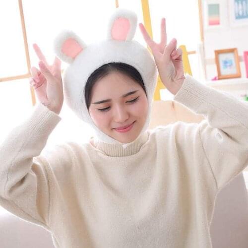 Women Winter Hat Polyester Novelty Adult Plush Animal Rabbit Ear Hat Headgear Unisex Men Costume Winter Party Gifts