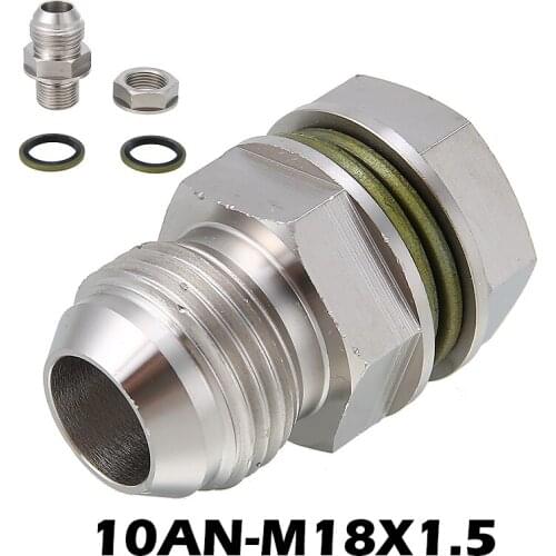 1pc Car Auto Turbo Oil Pan Return Drain Plug Adapter Fitting 10AN M18x1.5mm With NBR Oil Seal Accessories