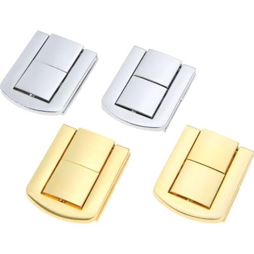 1Pc Antique Silver/Gold Lock Zinc Alloy Buckle Wooden Wine Gift Box Lock Buckle Box Latch Clasps with Screws 43x32m