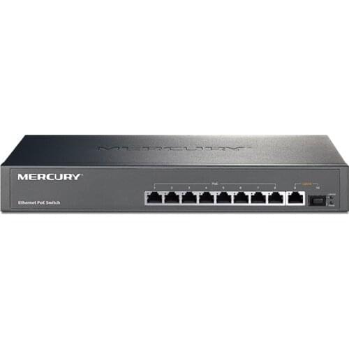10 ports 8 PoE 128W Network Switch 1000M RJ45 Uplink SFP Optical fiber Port PoE Network Switches for camera or AP Plug&Play