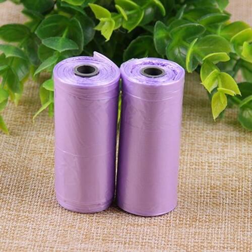 10 Rolls Printing Dog Cat Waste Garbage Clean Poop Bags Color Random