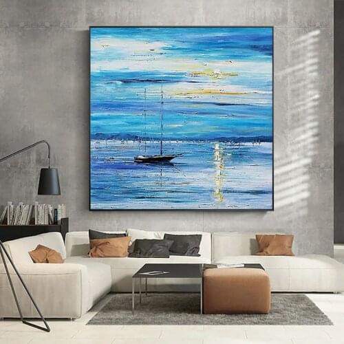 100% Hand Painted Abstract Artwork Picture Oil Painting On Canvas Wall Art For Living Room Home Office Decor Pictures Unframed
