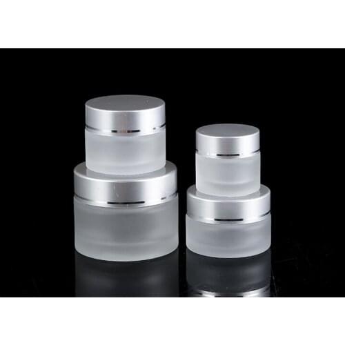 5G 10G 15G 20G 30G 50G 100G Frosted Glass Refillable Ointment Bottles Empty Cosmetic Jar Pot Eye Shadow Face Cream Container