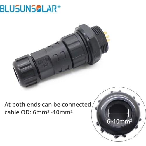 50 pcs/lot high quality M20 waterproof electrical connectors Wire To Female Panel Field Assembly 2 pin to 8 pin for choose