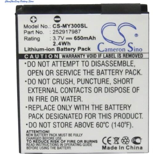 Cameron Sino 650mAh Battery 252917987, 253030172 for Sagem MY200, MY202, MY-202, MY202c, MY-202C, MY213x, MY300, MY411c