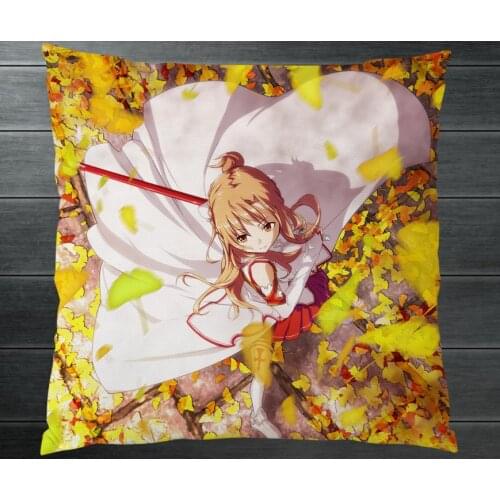 Anime Novel SAO Sword Art Online Yuuki Asuna Two Side Pillowcases Hugging Pillow Cushion Case Cover Manga Cosplay P9