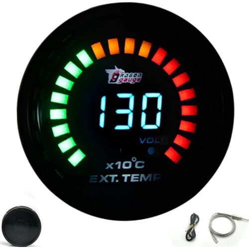 2" 52MM Auto CAR Analog LED Digital Exhaust Gas Temp Temperature EGT Gauge With Sensor