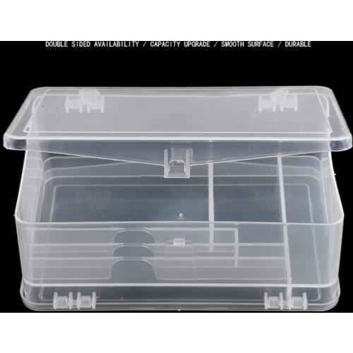 Double-sided Nail Art Storage Case Nail Pen Storage Box for Drill Bits Rhinestone Accessories Empty Container Clear Two Layers