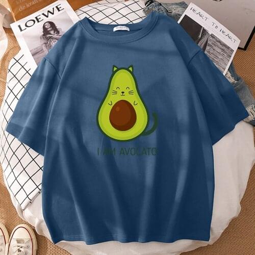 Cat Disguised As Avocado Print mens T Shirts Sports Oversized T Shirts Hip Hop Soft Short Sleeves Retro Quality Male T Shirt