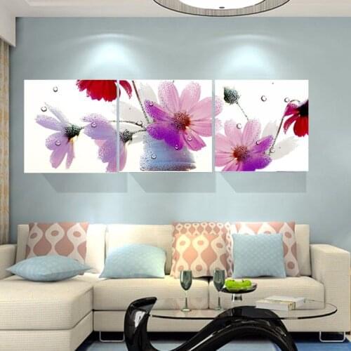 No Frame Abstract Pink Flower Cheap Modern Paintings Canvas Art Painting for Living Room Bedroom Decorative Pictures HY25