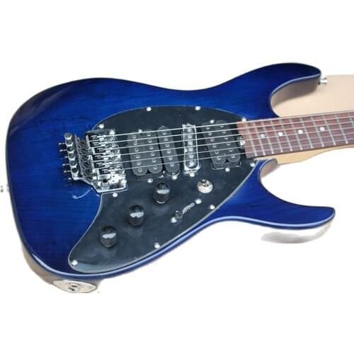 Classic blue 6 string electric guitar
