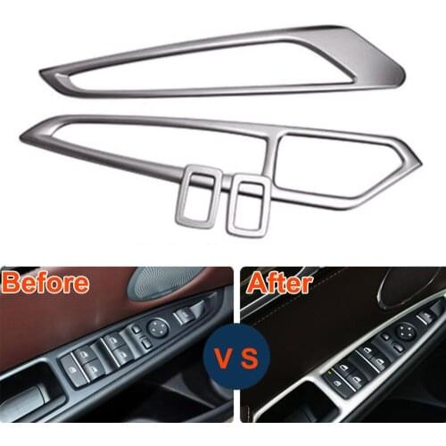 Interior Car Door Window Lift Switch Button Cover Trim Automobile Styling Stickers Accessories For X5 E70 F15 X6 E71 2014 2015