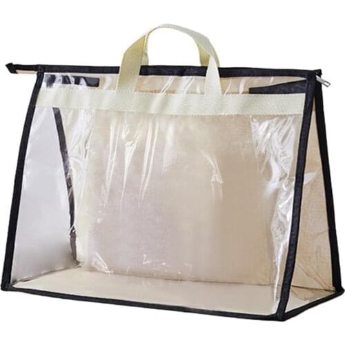 HOT SALES!!! Transparent Dust-Proof Storage Bag Organizer Hanging Handbag Cover with Zipper