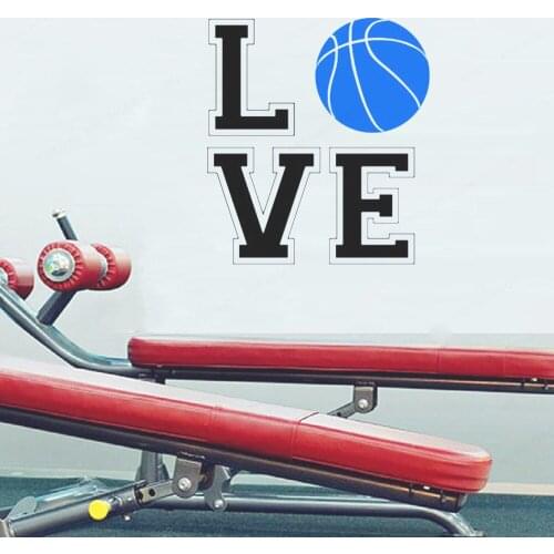 Love basketball wall decals sport vinyl wall decals for kids room home decoration Bedroom wall sticker decoration HL263