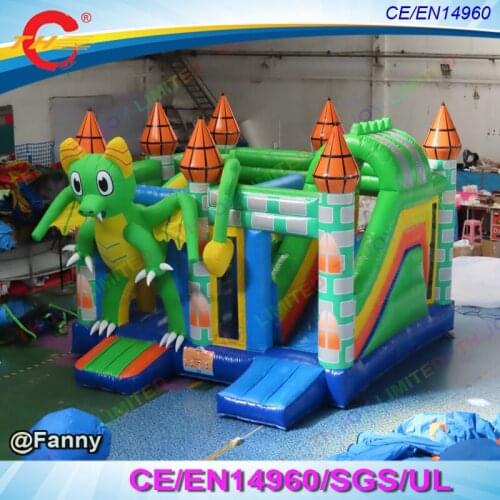 5.5x5m inflatable Jumping bouncerHouse 2019 new design Inflatable Dinosaur Bouncy castle Slide Combos,free air shipping to door