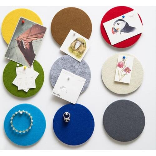 Multi round multipurpose Home Furnishing felt stickers sticking decorative board pad wall stickers 14*14CM