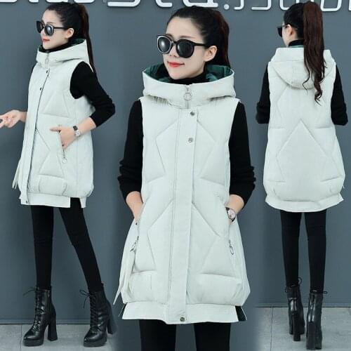 2021 New Fashion Waistcoat Vest Women Coat Oversized Solid Elegant Sleeveless Gilet Jackets Autumn Winter Loose Lady Parkas 3XL