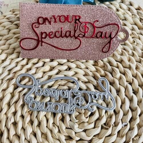 Special day sympathy happy anniversary word Metal Cutting Die Stencil For DIY Scrapbooking Paper/photo Cards Embossing Dies