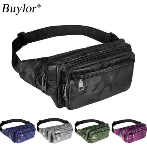 Buylor Waist Pack Sports Men Bag Hot Belt Bum Bag Camouflage Waist Bag Fanny Pack Unisex Bum Bag Waterproof Phone Wallet Pouch