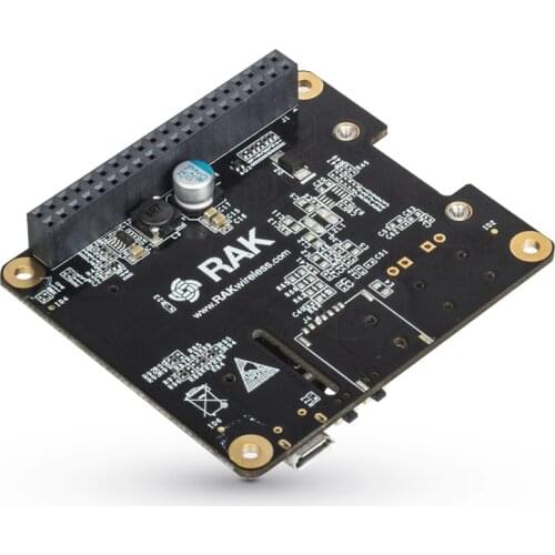 PCIe to Pi HAT Convert Board for RAK2287 LPWAN Concentrator Module in PCIe form factor module to Raspberry Pi with SPI interface