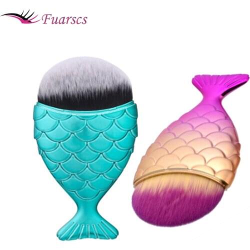 Professional Mermaid Makeup Brushes Set Eyebrow Eyeliner Cosmetic Eye Set Kits High Quality Makeup Brush Tools