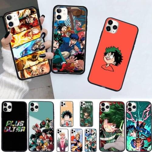 My Hero Boku no Hero Academia anime Anti-fall luxury Phone Case funda for iPhone 11 12 pro XS MAX 8 7 6 6S Plus X 5S SE 2020 XR