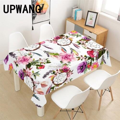 Bohemian Dreamcatcher Tablecloth 3D Printed Table Cover Rectangular Tablecloth Wedding Birthday Party Kitchen Home Decor