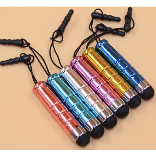 100 Pcs/lot Stylus Pen with Lanyard for Capacitive Touch Screen Pen Mobile Phones Tablet Pens Stationery Free Shipping