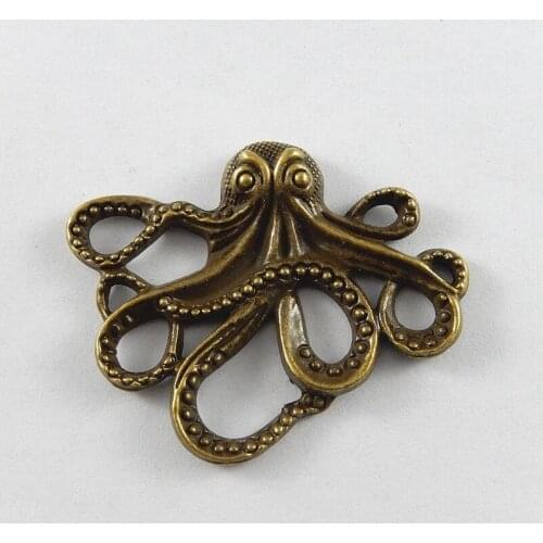 Unique Design 5PCS Antique Bronze Plated Octopus Charms Jewelry Making Finding Scrapbooking Collection Handmade Metal 51669