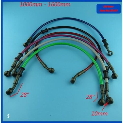 Universal 500 To 1600mm Motorcycle Dirt Bike Braided Steel Hydraulic Reinforce Brake line Clutch Oil Hose Tube Fit Racing MX