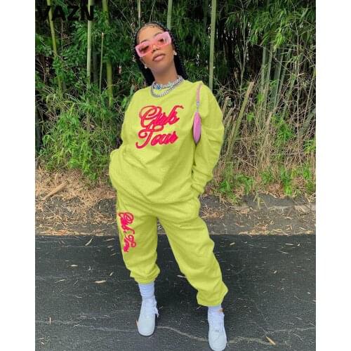 VAZN 2020 New Fitness Loose Sport Running 2PCs Set Casual Beach Clothing Ladies Women Sets