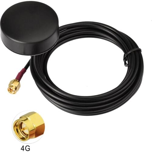 Superbat 3dBi Omni-Directional 4G LTE Antenna Thru Hole Screw Mount SMA Plug for 4G LTE Router Vehicle Truck RV Motorhome Marine