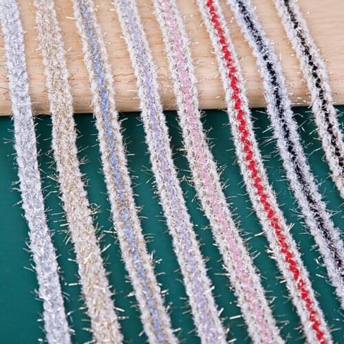 1.2CM gold and silver silk Korean small fragrance lace handmade diy hairpin hair clothes accessories webbing