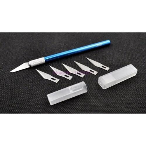 100set Metal Handle Scalpel Tool Craft Cutter Engraving Hobby Knives + 6 pcs Blade for Phone Laptop PCB Repair Hand Tools
