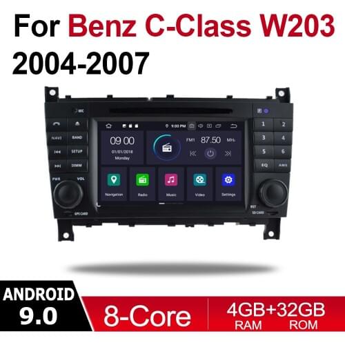 For Mercedes Benz C Class W203 2004 2005 2006 2007 NTG Car Multimedia Player Android 9 Auto Radio DVD GPS 8 Cores Bluetooth