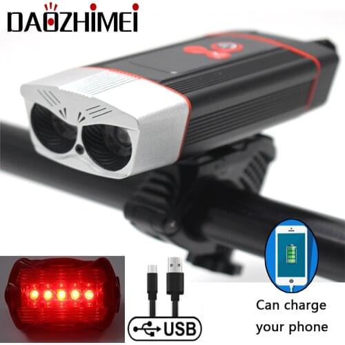 2000LM Bicycle Lights LED Display Front Headlight 5 Modes USB Rechargeable Cycling MTB Road Bicycle Lamp Power Bank Function
